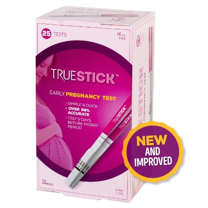 Home Pregnancy Test Strips, HCG Early Detection, 99.9 % Accurate Sticks, Very Sensitive, Easy to Use, Fast Results, (25 Pack) By Truestick