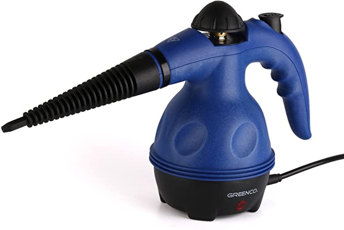 Greenco Portable Fabric Fast-Heating Multi-Purpose Handheld Steamer, Blue