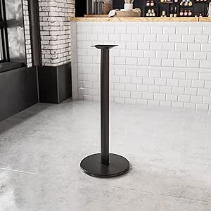 Flash Furniture Black 18 RND Bar Height Base chair, 18" W x 18" D x 42" H