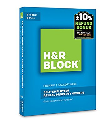 H&R Block Tax Software Premium 2016   Refund Bonus Offer PC/Mac Disc