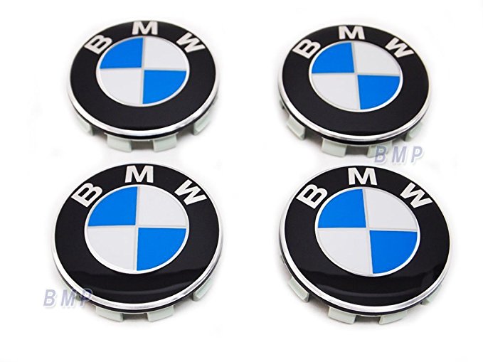 BMW Wheel Center hub Caps w / Emblems (SET 4) for e36 e38 e39 e46 e53 e60 e61 e63 e64 e65 e66 e70 e71 e72 e82 e83 e85 e86 e88 e89 e90 e91 e92 e93 f01 f02 f07