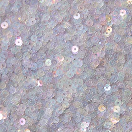 3mm Flat Round Sequin Paillettes ~ Crystal Iris Rainbow Warm Hue ~ Loose sequins for embroidery, bridal, applique, arts, crafts, and embellishment.