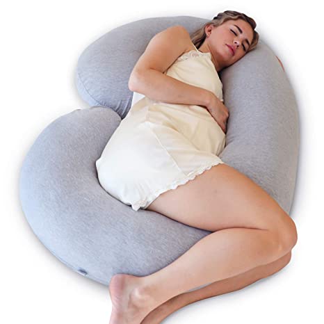 Pharmedoc Coozly HQ Fibres Pregnancy C Shaped Full Body Pillow with Jersey Cover