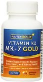 Vitamin K2 MK-7 100 mcg 120 Liquid Vegetarian Capsules - The Gold Standard 100 Natural Vitamin K2 in Organic Olive Oil and Certified Free of GMOs and Allergens