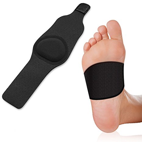 Plantar Fasciitis Arch Support with Cushion Gel Therapy - Foot Sleeve Provides Compression and Pain Relief for Flat Feet