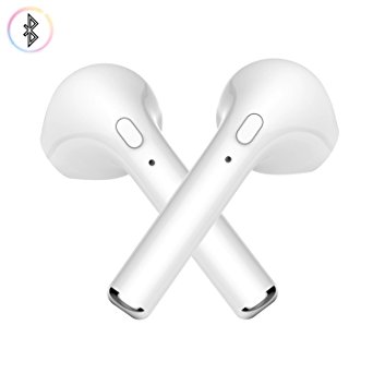 Bluetooth Earbuds Bluetooth Headphones Wireless Earbuds Mini In-Ear Headsets Car Headset with Mic for iPhone and Android Smart Phones (2PCS - White)