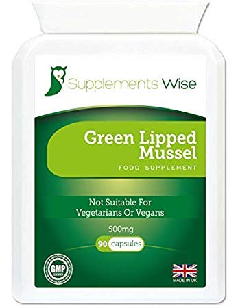 Green Lipped Mussel Capsules for Humans and Dogs | 90 x 500mg | Powerful Joint Care and Ligament Pain Supplement | Provides Inflammation Relief | 100% Pure with Zero Fillers or Mixers