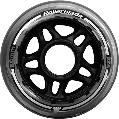 Rollerblade 80mm 82A Wheels, 6 Pack, Clear, US Unisex ST
