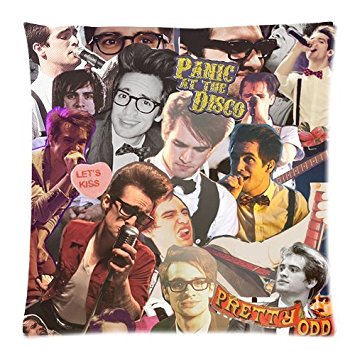 Cotton Pillow Case And Peur Poly Inner Custom Car-Seat Neck Pillow (Only One) - Music Star Band Series - Panic At The Disco Posters Pictures Collage Personalized Pillowcase For Fans Design