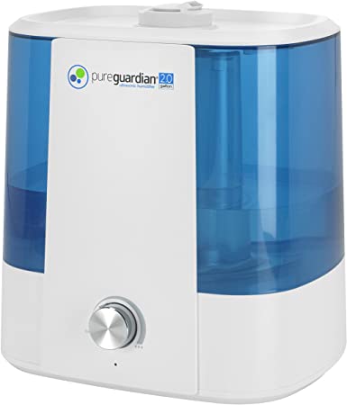 Pure Guardian Humidifier 5175W,Ultrasonic Cool Mist ,120 Hr. Run Time, 2 Gal. Tank Capacity, 560 Sq. Ft.Coverage, Large Rooms,Quiet, Filter Free,Treated Tank Resists Mold,Essential Oil Tray