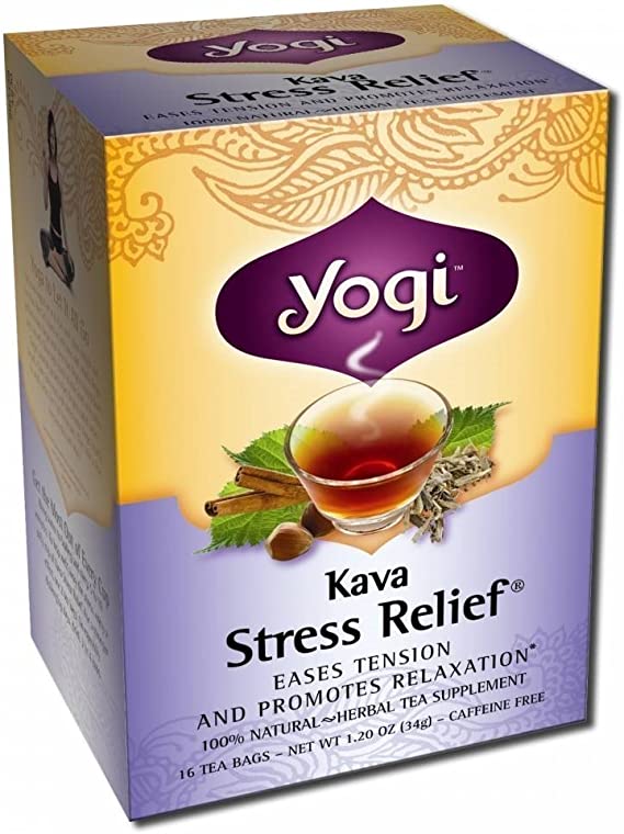 Yogi Tea, Various Flavors, Herbal Tea, 16 Count (Choose Below) (Pack of 3) (Kava Stress Relief)