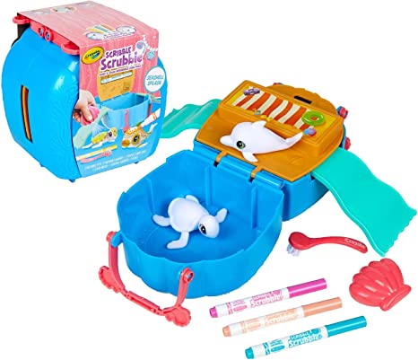 Crayola Scribble Scrubbie Pets, Ocean Animals Playset, Color & Wash Creative Toy, Gift for Kids, Age 3, 4, 5, 6