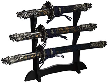 BladesUSA S-237/BL4 3 Piece Samurai Sword Letter Opener Set 13-Inch/9.5-Inch/6-Inch Overall