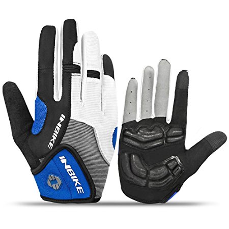 INBIKE 5mm Gel Padded Touch Screen Cycling Gloves MTB DH Road Glove Full Finger for Men Women