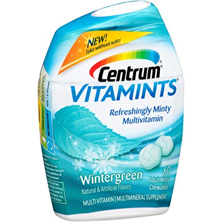 Centrum VitaMints Multivitamin/Multimineral Supplement (Wintergreen Flavor, 60-Count Chewables)