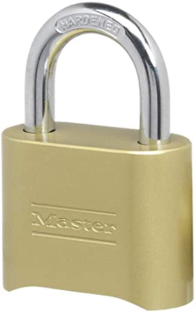 Master Lock 175D Locker Lock Set Your Own Combination Padlock, 1 Pack, Brass Finish