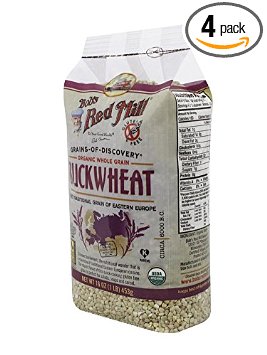 Bobs Red Mill Organic Gluten Free Buckwheat Groats 16-ounce Pack of 4