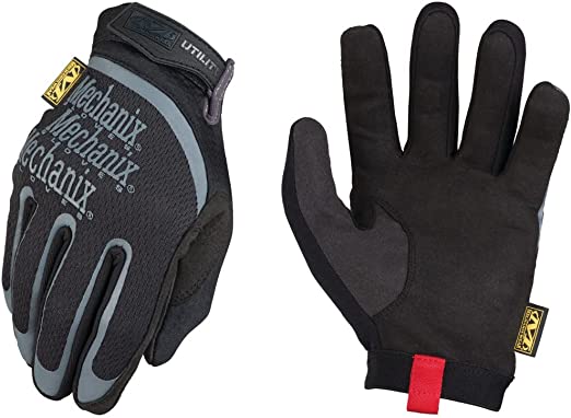 Mechanix Wear: Utility Work Gloves with Secure Fit, Touchscreen Capable, High Dexterity, Synthetic Leather Glove for Multi-purpose Use, Work Gloves for Men, Black (Black, XX-Large)