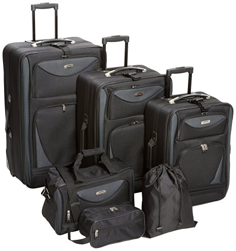 6 - Pc. Traveler's Club Tu - Tone EVA Luggage Set