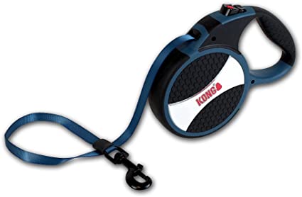 KONG Explore Retractable Dog Leash, Large, Blue, 7,5m Tape