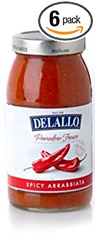 DeLallo Pomodoro Fresco Sauce, Spicy Arrabbiata, 25.25 Ounce (Pack of 6)