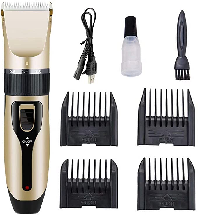 Mens Hair Clippers Cordless Hair Trimmer Haircut & Grooming Kit for Men Beard Trimmer with USB Rechargeable Low Noise Smooth