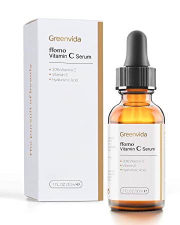 30% Vitamin C Serum for Face and Skin, Anti-Aging Anti-Wrinkle Natural Face Serum with Hyaluronic Acid, Vitamin E- Fades Age Spots, Brighten Skin Tone, 1 fl oz