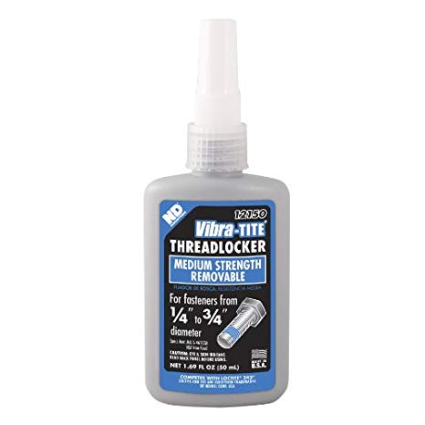 Vibra-TITE 121 Medium Strength Removable Anaerobic Threadlocker, 50 ml Bottle, Blue