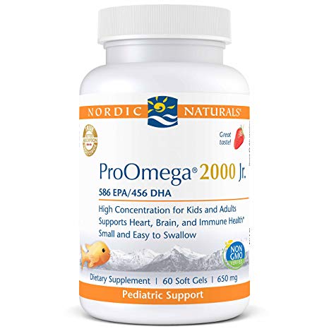 Nordic Naturals Proomega 2000 Jr. - Fish Oil, 586 Epa, 456 Dha, 60 Count