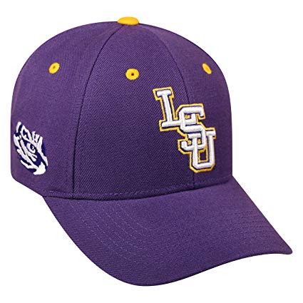 Top of the World LSU Tigers - NCAA Triple Threat Collegiate Adjustable Cap - Adult, One Size Fits Most