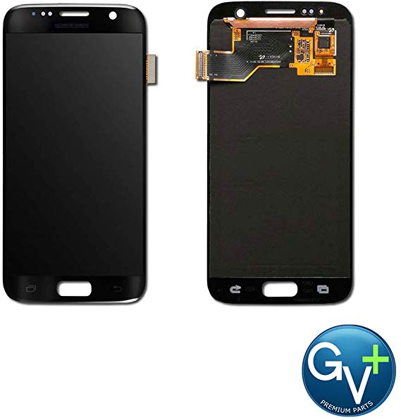 Group Vertical Replacement AMOLED Touch Digitizer Screen Assembly Compatible with Samsung Galaxy S7 (Black Onyx) (SM-G930) (GV  Performance)