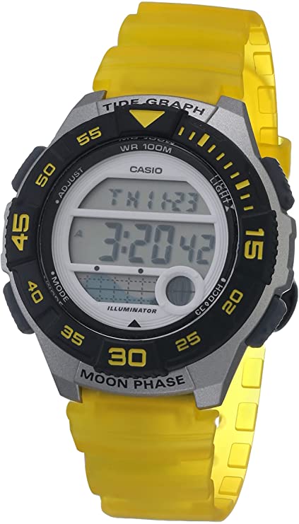 Casio Women's 10 Year Battery Quartz Resin Strap, Yellow, 19.9 Casual Watch (Model: LWS-1100H-9AVCF)