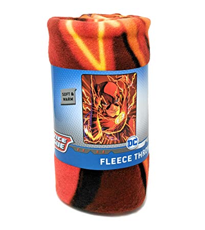 DC Justice The Flash "Faster Than Fast" Fleece Throw Blanket, 45x60"