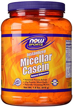 Instantized Micellar Casein Unflavored, 1.8 lbs by Now Foods