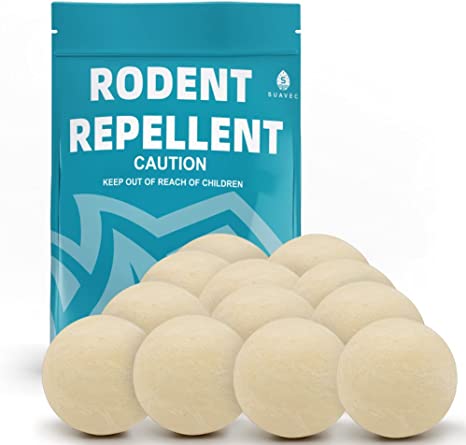 SUAVEC Rodent Repellent, Mice Repellent, Mouse Repellent Peppermint, Rat Repellent for House, RV Mouse Repellent, Mice Away Repellant for Campers, Rat Deterrent, Mint Mice Repellant - 12 Packs