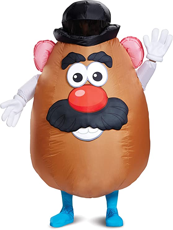 Disguise Men's Mr. Potato Head Inflatable Costume, Brown, One Size Adult