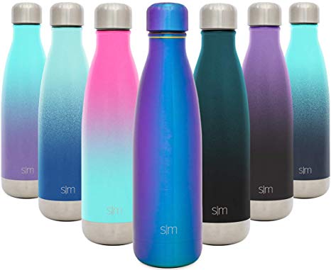 Simple Modern 17 Ounce Wave Water Bottle - Stainless Steel Double Wall Vacuum Insulated Reusable Leakproof -Prism