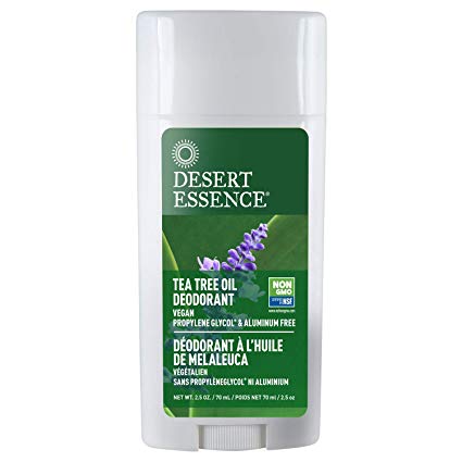 Desert Essence Tea Tree Oil Deodorant - 2.5 Oz - Pack Of 2 - Long Lasting - Propylene Glycol & Aluminum Free - Neem, Lavender, Chamomile - Neutralizes Odor - Citrus - Skin Protection - Antiseptic