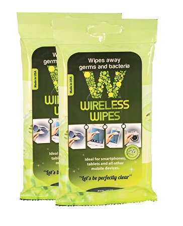 Maven Gifts: Wireless Wipes 2-Pack Bundle - Green Tea Cucumber - Cell Phone and Portable Electronic Device Sanitizing Wipes