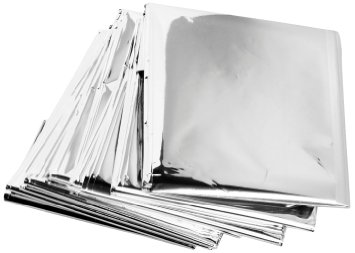 Emergency Mylar Thermal Blanket - Each Individually Packaged - 10 to 200 packs