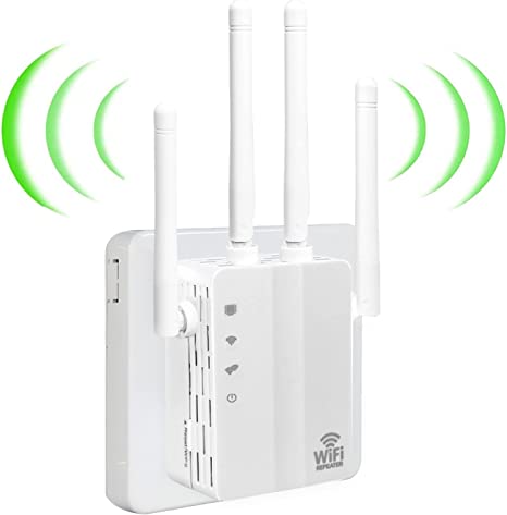 WiFi Extender,WiFi Booster 7699 Sq.ft WiFi Signal Strong Penetrability 35 Devices，1-Tap Setup WiFi Extenders Signal Booster for Home with Ethernet Port，