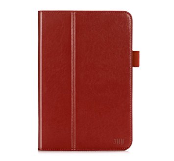 iPad Mini 4 Case, FYY [Super Functional Series] Premium PU Leather Case with Card Slots, Note Holder, Hand Strap and Elastic Strap for Apple iPad Mini 4 Red (With Auto Wake/Sleep Feature)