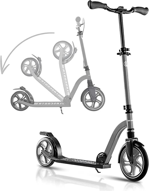 Lascoota 200MM Wheel Scooter, Foldable City Scooter Height Adjustable for Adults and Children