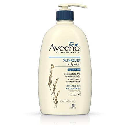 Aveeno Active Naturals Skin Relief Body Wash, Fragrance Free, 33 fl. oz