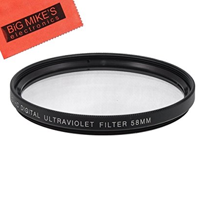 58mm Multi-Coated UV Protective Filter for Fujifilm X-T2, X-T10, X-T20 Mirrorless Digital Camera with 18-55mm F2.8-4.0 R LM OIS Lens