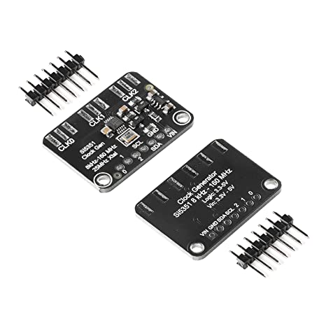 JESSINIE 2Pcs Si5351 Frequency Signal Generator GY-SI5351 Clock Generator Module 8KHz to 150MHz High Frequency Signal Square Wave Frequency Generator for Arduino