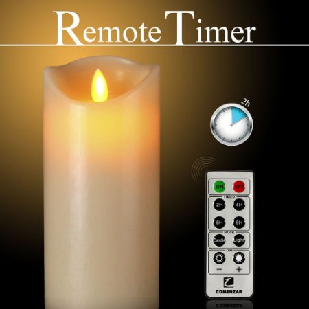 Comenzar 7 Flameless Candle Battery operated Candle with Remote Timer of 2468 Hours Flickering Flameless Candle for Wedding Parties Gifts and Decoration use