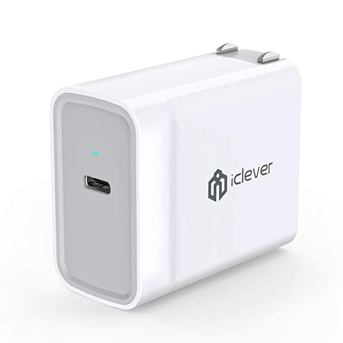 iClever 30W USB Type C Wall Charger with Power Delivery for iPhone X/8/8 Plus, Nexus 5X/6P, Pixel C, MacBook 2015/2016/2017, Mate Book, Nintendo Switch, Samsung Galaxy S9/S9 /Note 8/S8