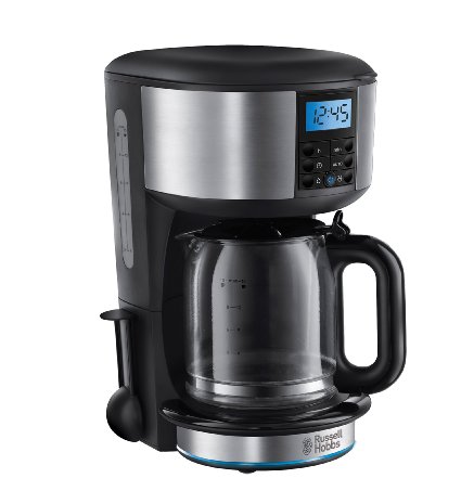 Russell Hobbs 20680 Buckingham Coffee Maker, 1.25 L - Black and Silver