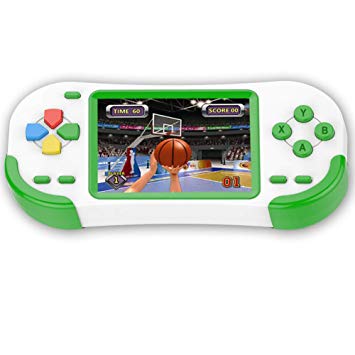 Douddy 16 Bit Handheld Games for Kids Adults Built in 220 HD Games 3.0'' Screen Rechargeable Electronic Handheld Video Game Player Birthday Xmas Gift (Green)